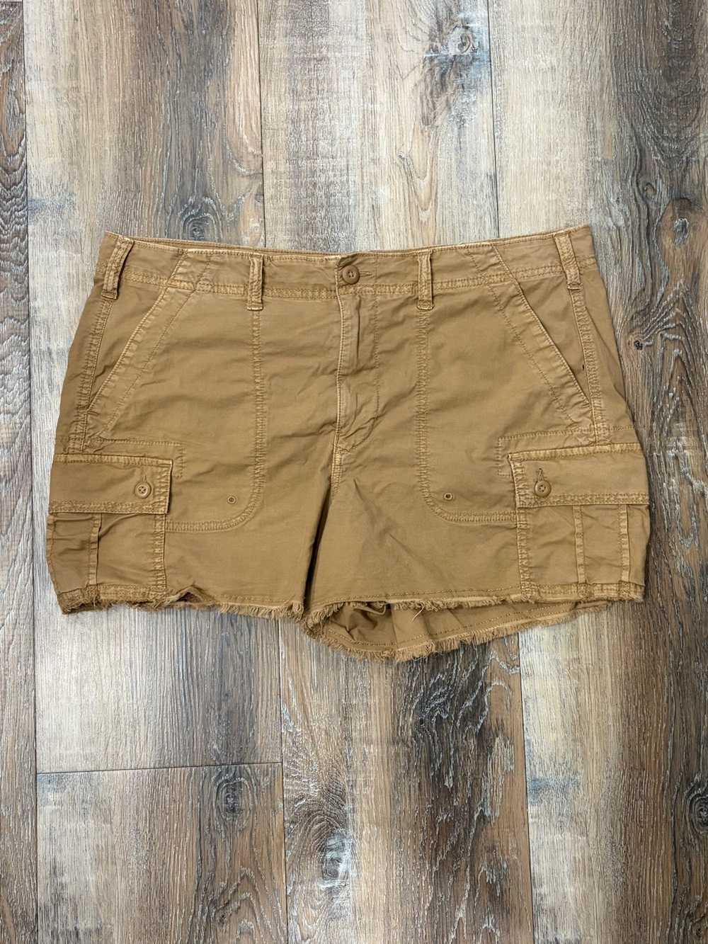 Women’s Cargo Shorts in Tan, 90’s Boyfriend Fit, Size 14, American Eagle